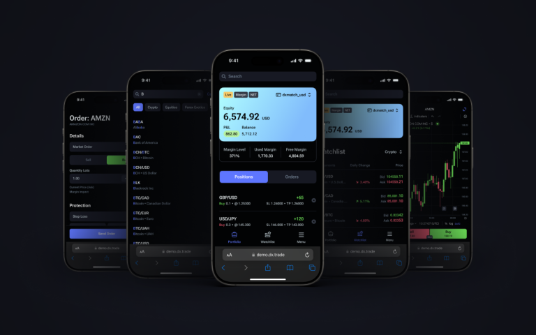 DXtrade New Mobile Interface